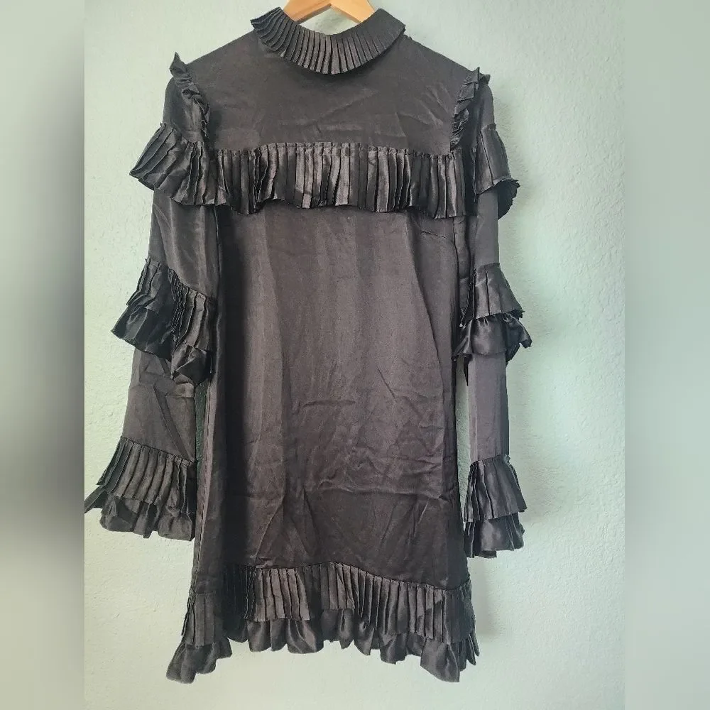 Frame Denim Black Ruffle Dress - Picture 12 of 15